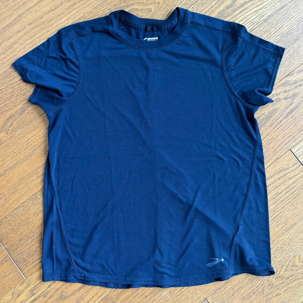 Brooks Dark Blue Short Sleeve Tee